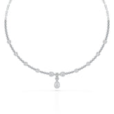 2.91 CT Pear Shape Lab Diamond Necklace